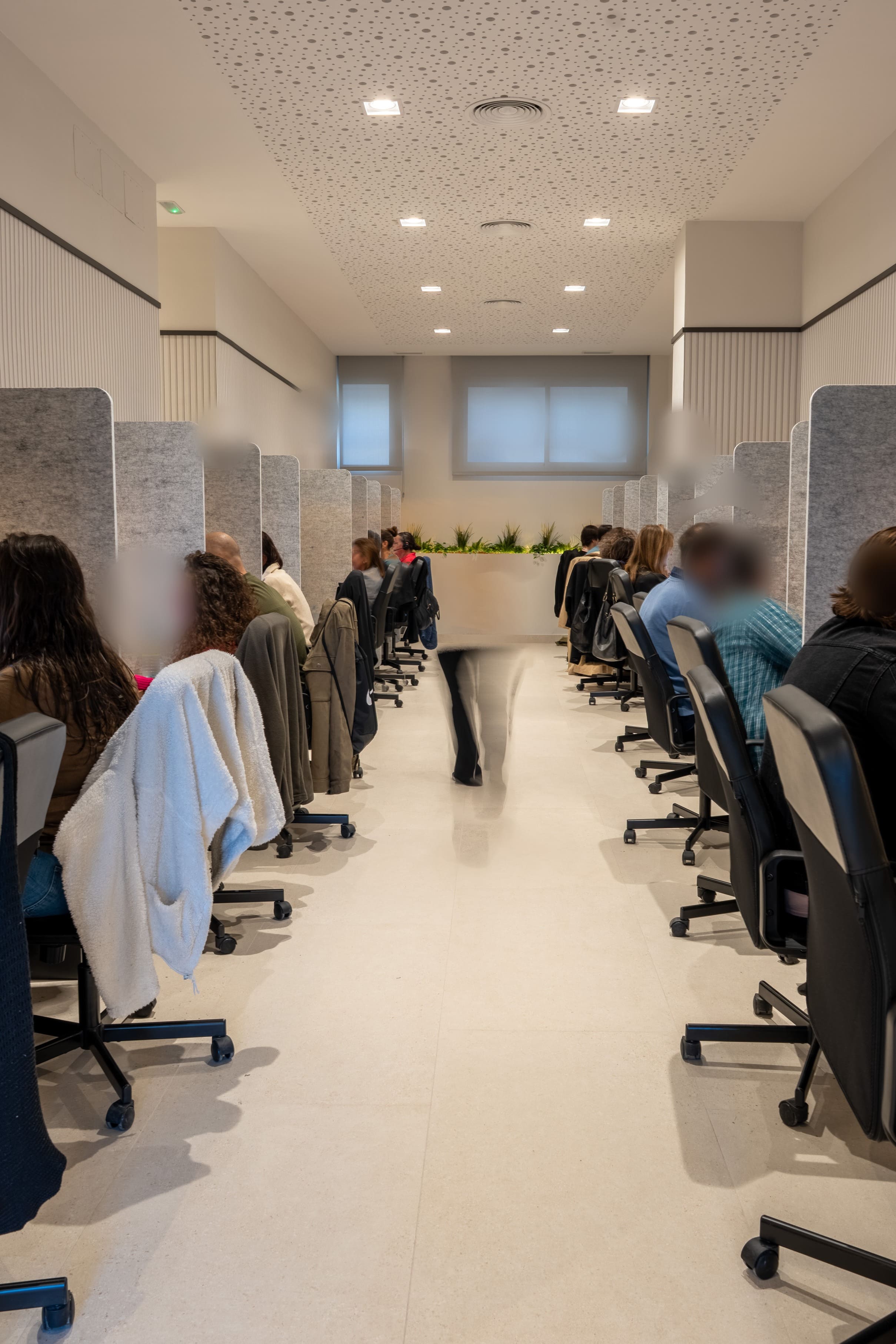 Encuestadores trabajando en la sala de campo de SW Demoscopia